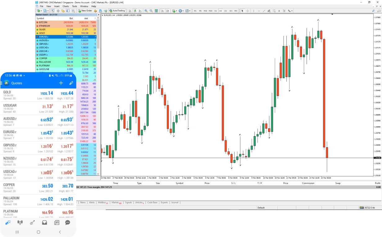 MetaTrader 4 chart preview